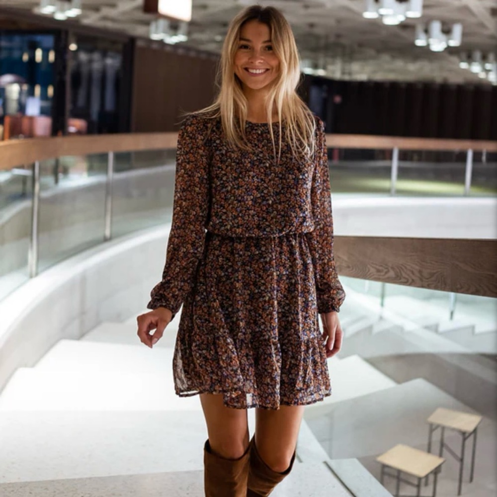 Floral Long Sleeve Dress